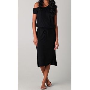 Lanston Asymmetrical Shoulder Midi Dress / Size XS